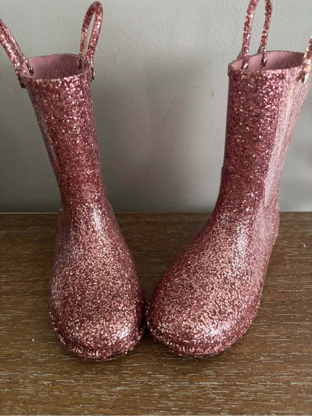 Western Chief Girls Glitter Rain Boots - Rose Pink size 1